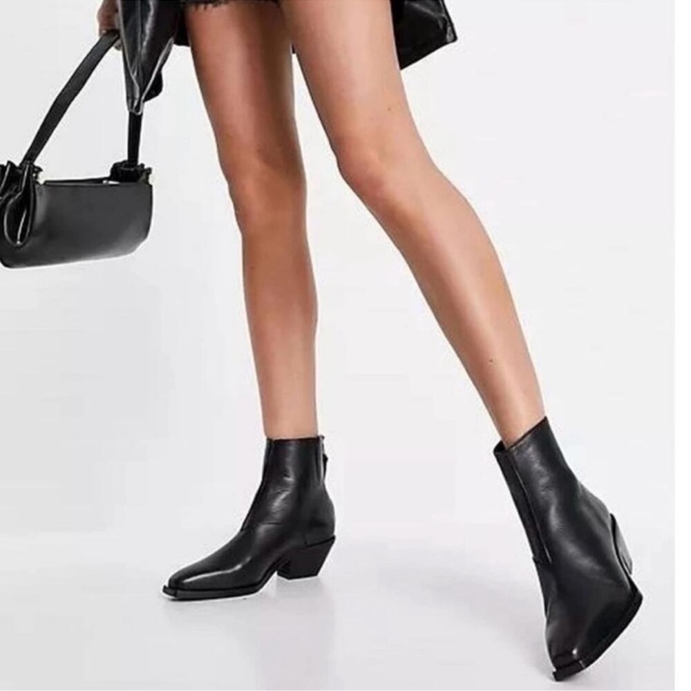 All Saints Lenora Black Ankle‎ Booties Shoes 38